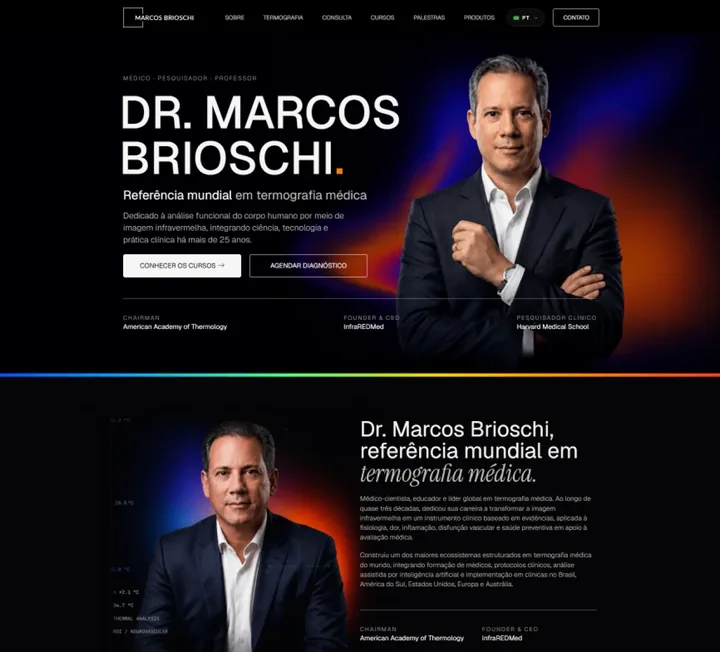 Site institucional do Dr. Marcos Brioschi